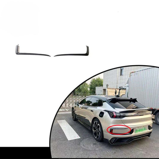 2PCS Zeekr 001 2021-2023 REAL CARBON FIBER Rear Bumper Splitter Canards Fins