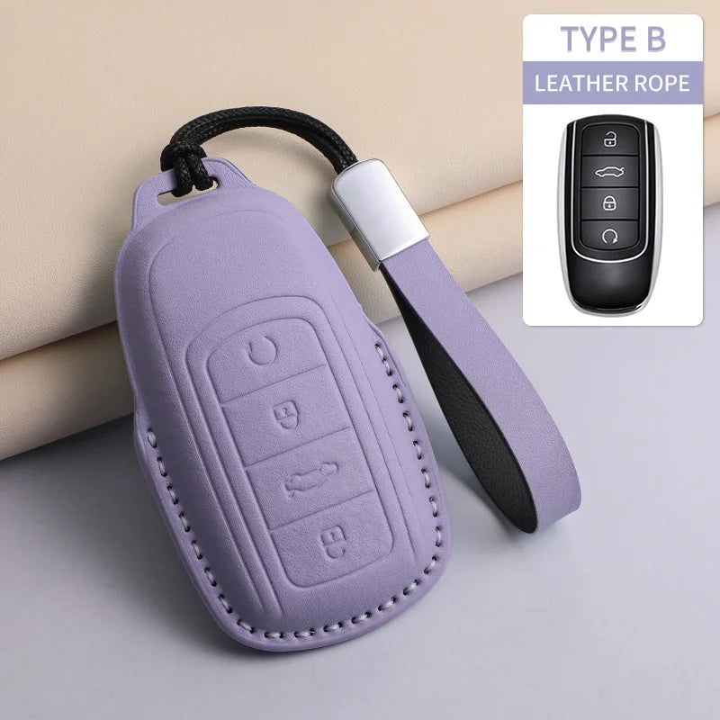 For Chery PU Car Keychain Shell Holder