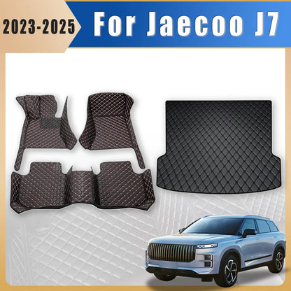 Car Floor Mats Trunk Carpets For Chery Jaecoo J7 2023 2024 2025 Foot Auto Accessories Interior Products Covers Parts Waterproof