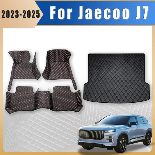 Car Floor Mats Trunk Carpets For Chery Jaecoo J7 2023 2024 2025 Foot Auto Accessories Interior Products Covers Parts Waterproof