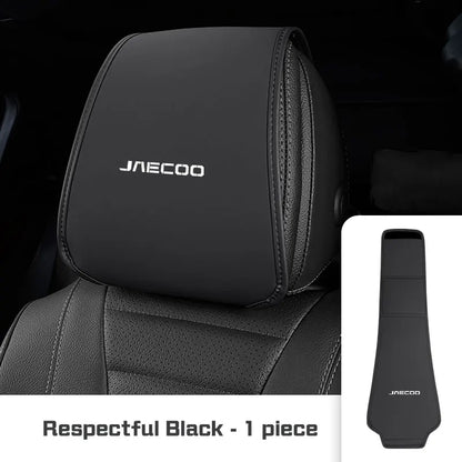2025 For Chery Jaecoo J7 J8 2024 2023 Microfiber Leather Car Seat Headrest Protective Cover with Storage Bag Decor Accessories