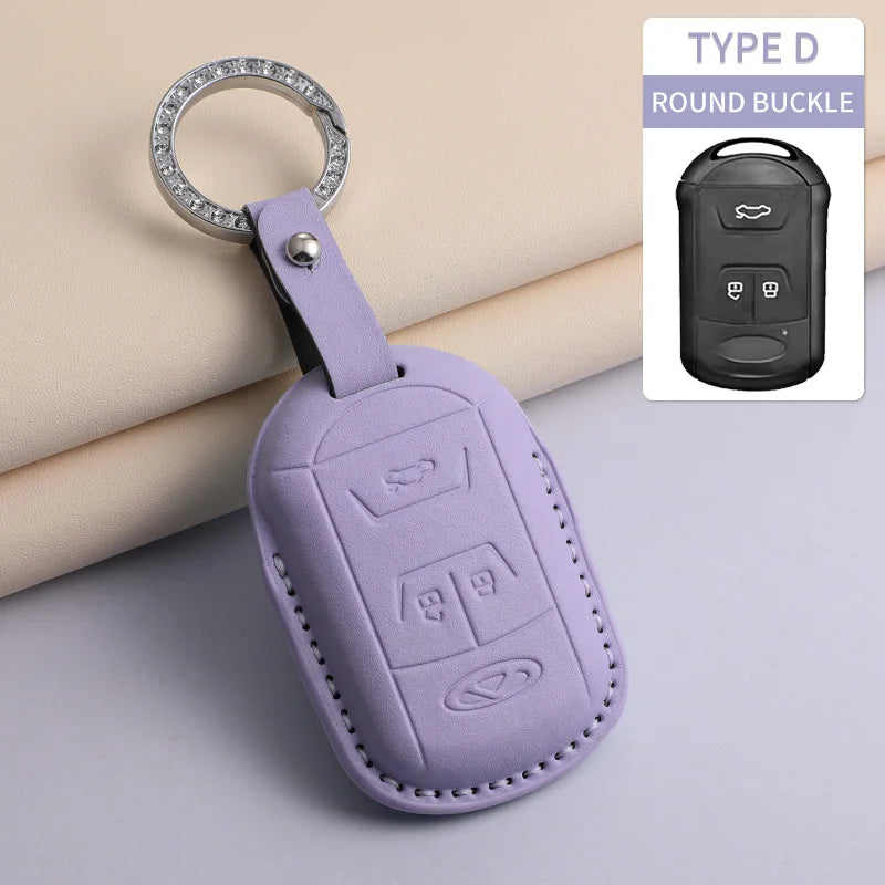 For Chery PU Car Keychain Shell Holder