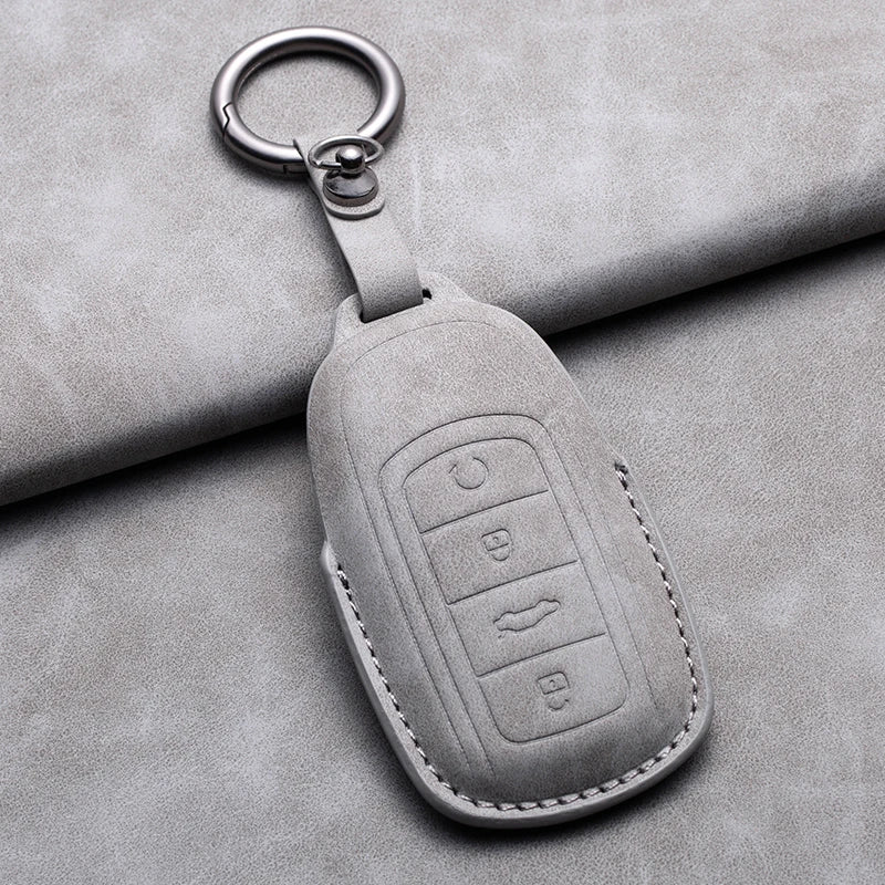 For Chery Jaecoo 7 J7 J8 phev 2025 2024 2023 Leather Car Key Cover Case Shell Protector Bag Keychain Keyring Car Accessories