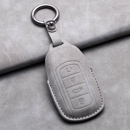 For Chery Jaecoo 7 J7 J8 phev 2025 2024 2023 Leather Car Key Cover Case Shell Protector Bag Keychain Keyring Car Accessories