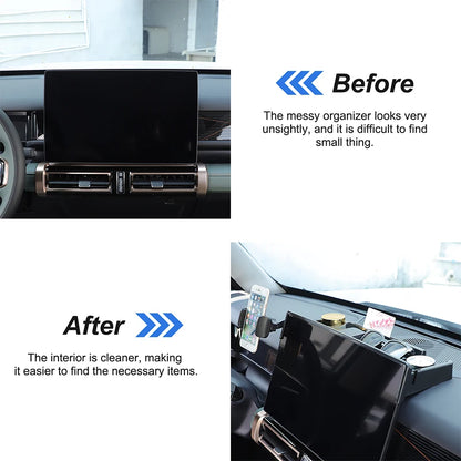 Chery iCAR 03 Jaecoo 6 J6 Car Center Navigation screen rear Storage Box With phone holder