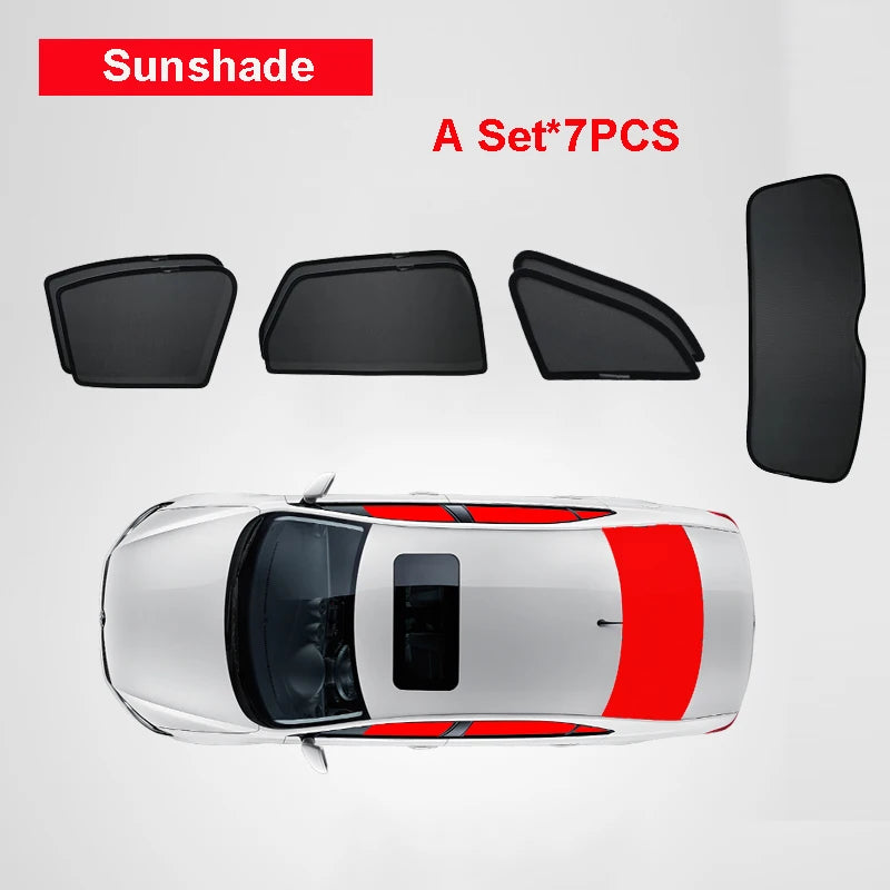 For ZEEKR 009 2022-2024 Car Sunshade Customized Sun Shade Side Window Sun Visor Heat Insulation Mesh Curtains Protection Cover.