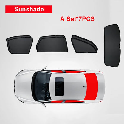 For ZEEKR 009 2022-2024 Car Sunshade Customized Sun Shade Side Window Sun Visor Heat Insulation Mesh Curtains Protection Cover.