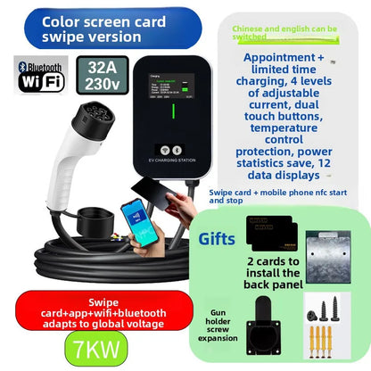 Bluetooth WiFi + APP charging pile 7KW11KW22KW AC gun EV electric car