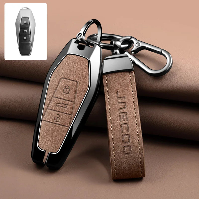 Remote Control Key Case Cover Holder Chain For Chery