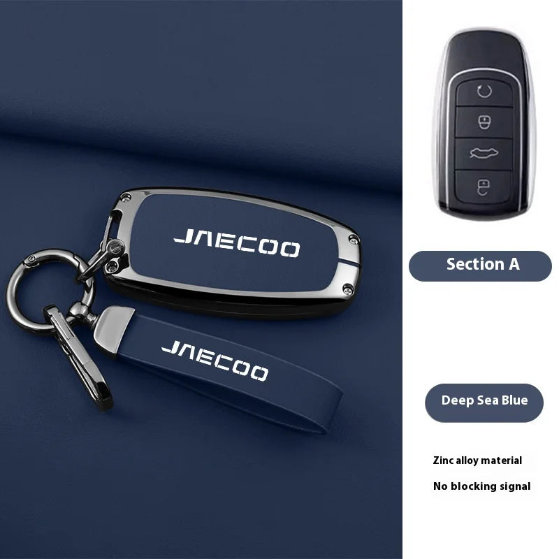 For Omoda JAECOO J7 2025 2024 Car Remote Control Key Case Cover Zinc Alloy Leather Protector Auto Keychain Accessories