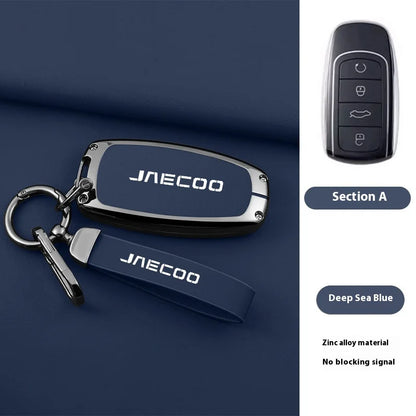 For Omoda JAECOO J7 2025 2024 Car Remote Control Key Case Cover Zinc Alloy Leather Protector Auto Keychain Accessories