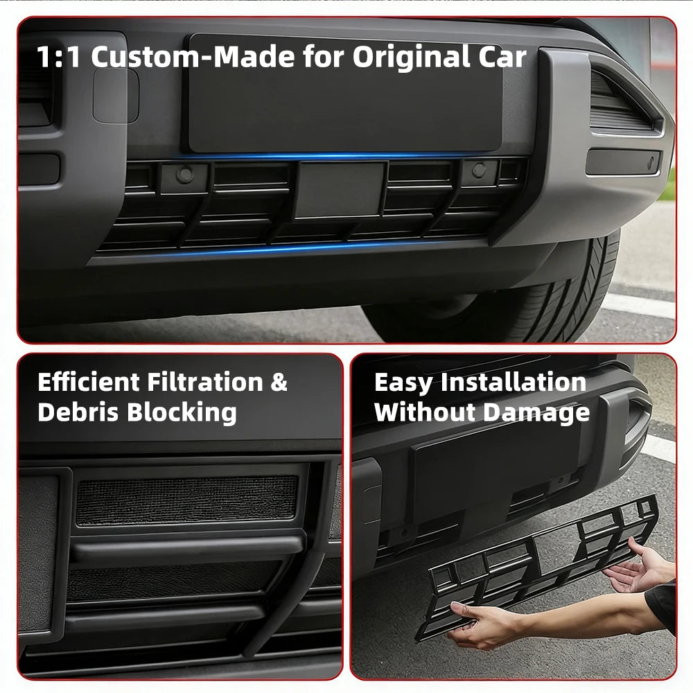 Car Front Bumper Grille Racing Grills Insect Proof Net For BYD Equation Leopard 3/Titanium 3/Super 3 2025
