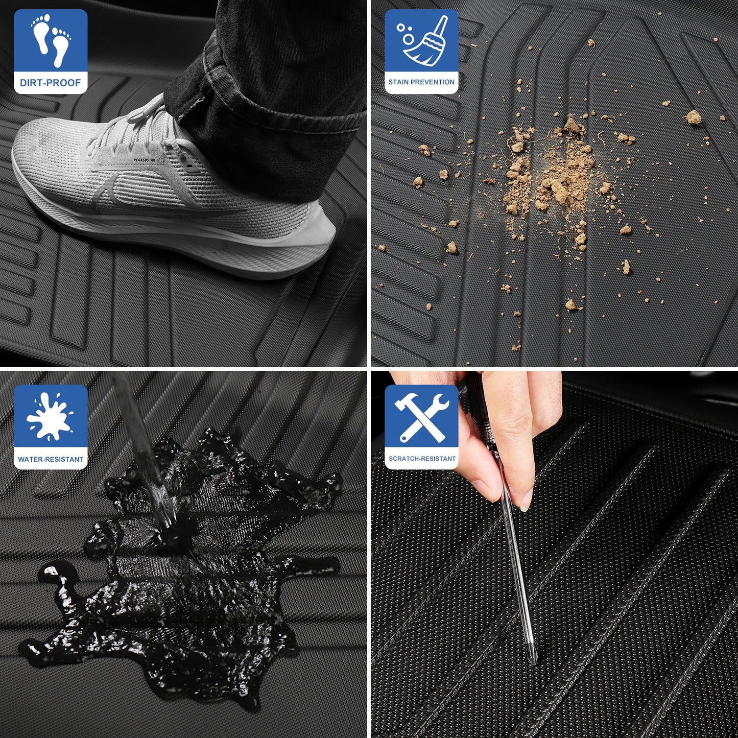 RHD for GWM Tank 300 2024 2025 Car Floor Mats Cargo Liner Trunk/Backrest Mat