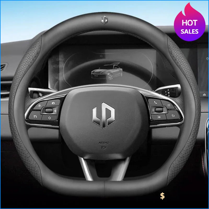 Leather Car Steering Wheel Cover For LEAPMOTOR C11 C10 T03 C16