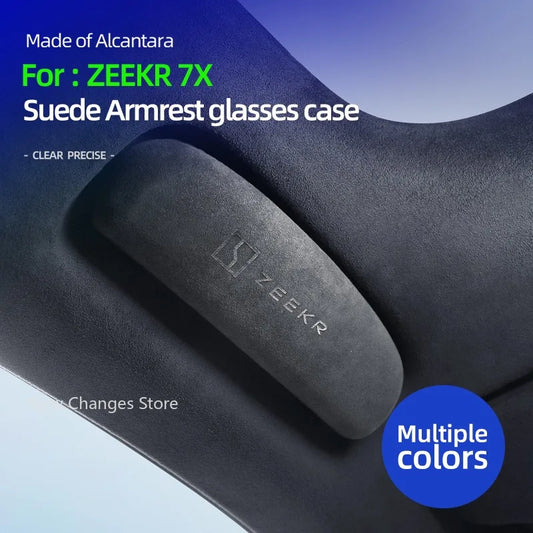 For Zeekr 001 009 X 007 7X 2021-2026 Suede Sunglasses Holder Car Glasses Storage Box Interior Modified Upgrade Parts
