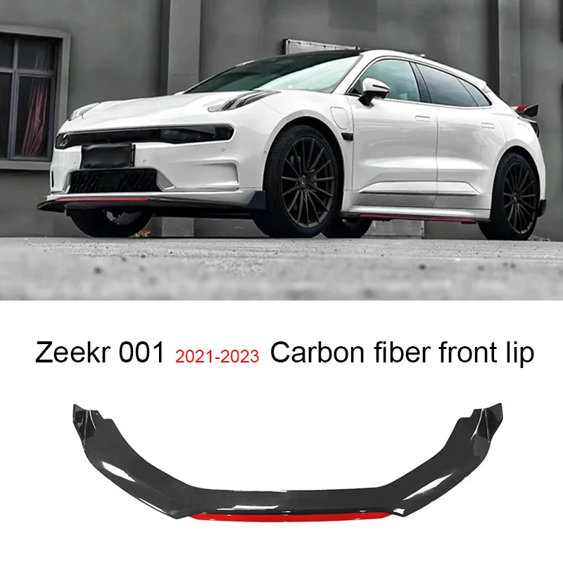 Zeekr 001 2021 2022 2023 Modified FR Model Carbon Fiber Front Lip Rear Lip Side Skirts High Feet Tail Small Enclosure.