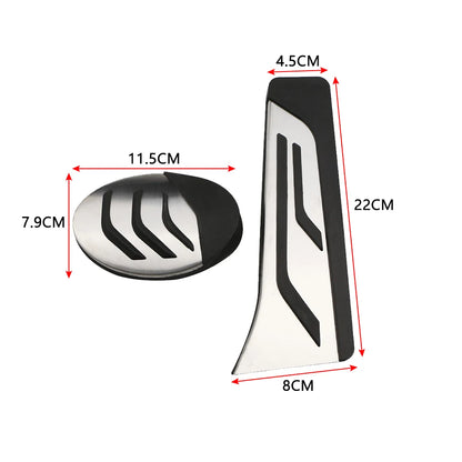 Stainless Steel Car Pedals for BMW X1 F48 X2 F39 1 2 Series F40 F45 F46 Accelerator Gas Brake Rest Pedal Cover Accessories