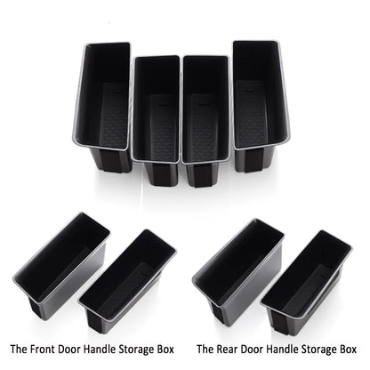 2Pcs Car Side Door Armrest Handle Storage Box for Volkswagen VW Golf 8 MK8 2020 2021 R Gti Gte Container Organizer Accessories