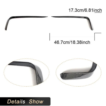 Carbon Fiber Car Front Bumper Canards Air Vent Cover Trims Splitters For Zeekr 001 2021-2023.
