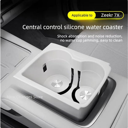 Zeekr 7X Silicone Center Console Water Cup Frame Cover