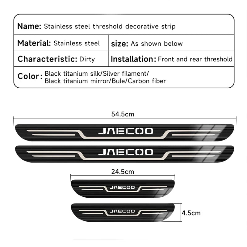 CHERY JAECOO J5 EV J7 J8 2023-2025 Sticker Door Sill Scuff Plate Guard