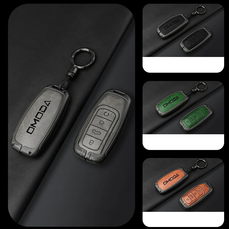 Leather Car Key Case Cover for Chery Omoda C5 E5 C9 Omoda 5 9 EV PHEV