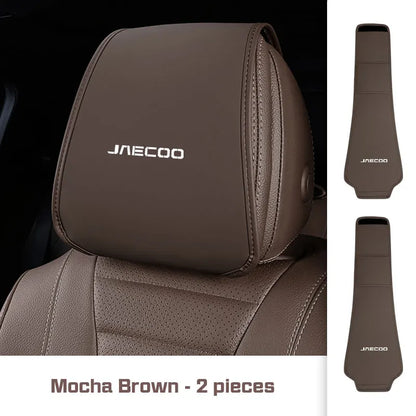 2025 For Chery Jaecoo J7 J8 2024 2023 Microfiber Leather Car Seat Headrest Protective Cover with Storage Bag Decor Accessories