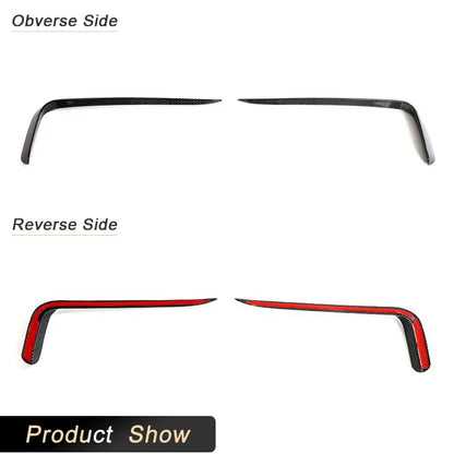 Carbon Fiber Car Front Bumper Canards Air Vent Cover Trims Splitters For Zeekr 001 2021-2023.