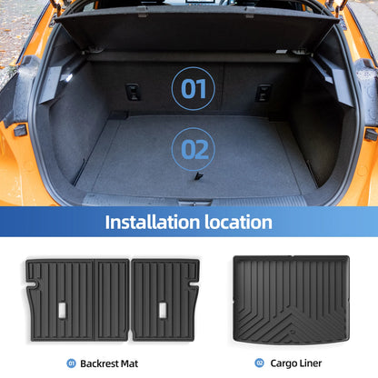 for MG 4 MG4 EV 2022-2024 TPE 3D Car Cargo Liner Trunk Pad Black All Weather Waterproof Accessories Left Wheel Drivet