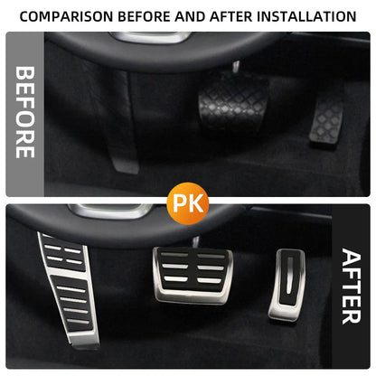 For Audi A7 S7 RS7 4G 2010-2017 A6 S6 RS6 C7 4G RHD Car Gas Fuel Brake Dead Rest Foot Pedal Cover Cap Pad Trim Auto Accessories