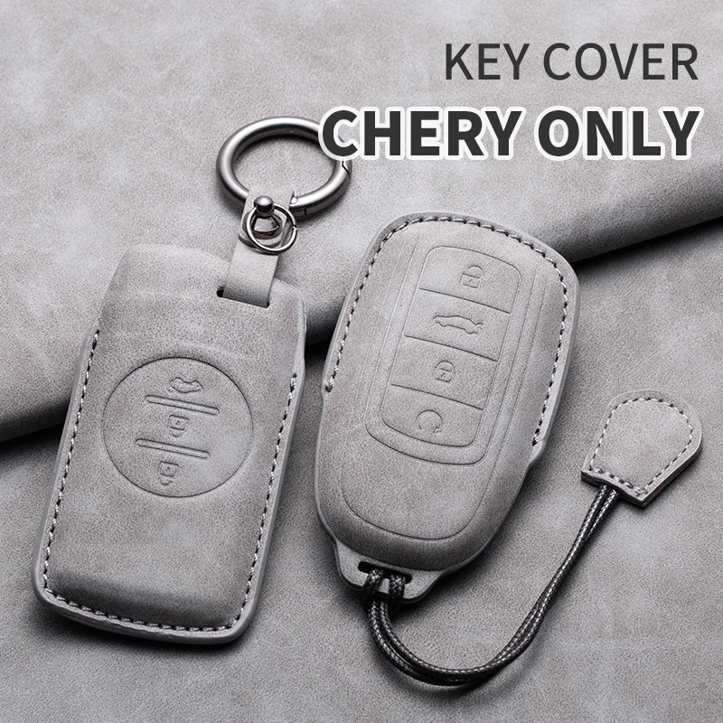 For Chery Jaecoo 7 J7 J8 phev 2025 2024 2023 Leather Car Key Cover Case Shell Protector Bag Keychain Keyring Car Accessories