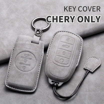 For Chery Jaecoo 7 J7 J8 phev 2025 2024 2023 Leather Car Key Cover Case Shell Protector Bag Keychain Keyring Car Accessories