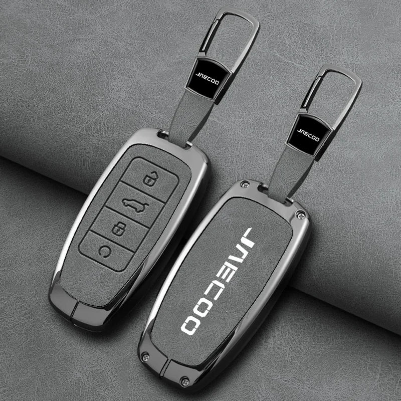 For Omoda JAECOO J7 2025 2024 Car Remote Control Key Case Cover Zinc Alloy Leather Protector Auto Keychain Accessories