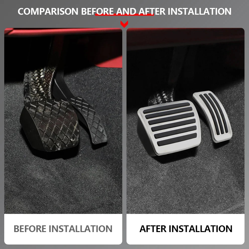 Car Fuel Brake Pedal Cover for Porsche Cayenne 2018+ Audi Q7 Q8 Stainless Steel Pedals Pads Interior Accessories