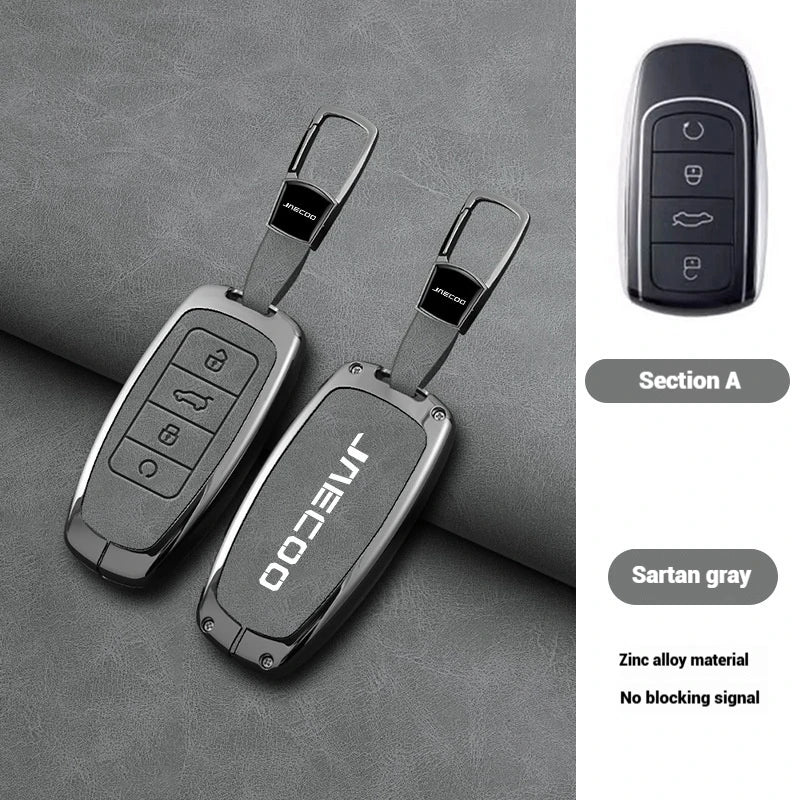 For Omoda JAECOO J7 2025 2024 Car Remote Control Key Case Cover Zinc Alloy Leather Protector Auto Keychain Accessories
