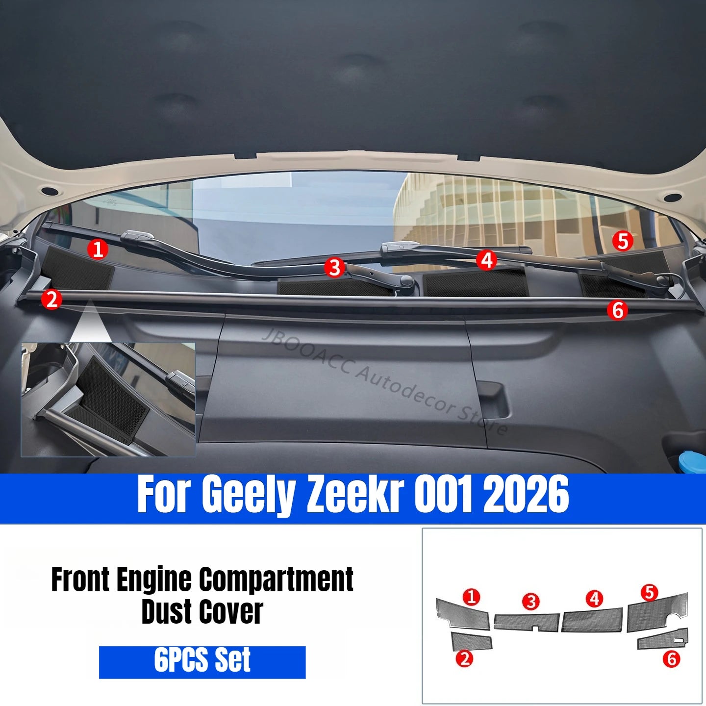 Geely Zeekr 001 Front Engine Dust Cover Hood Stainless Steel Anti-clogging Cover