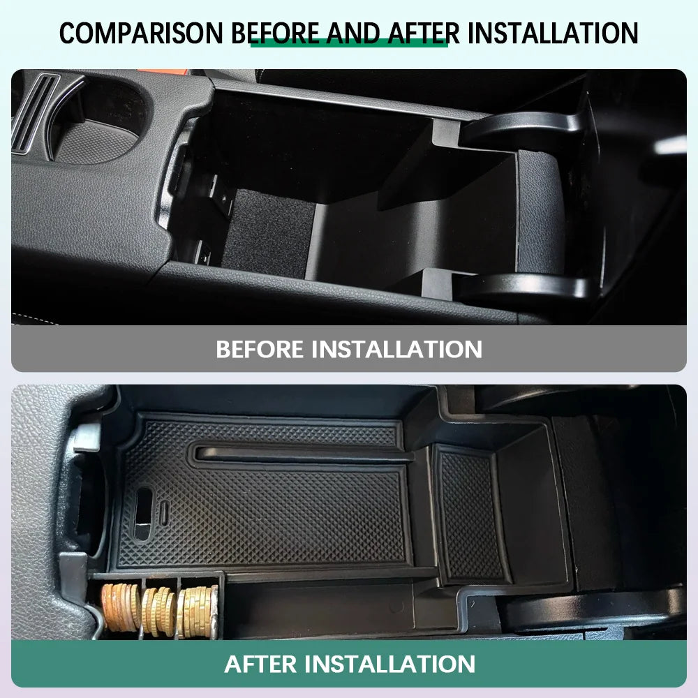 Car Central Armrest Storage Box Tray for Mercedes Benz A Class A180 GLA CLA W176 W246 B Class Container Organizer Accessories
