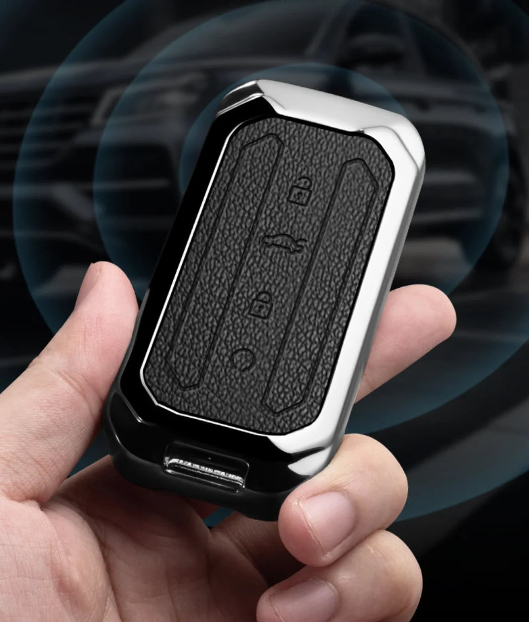 Car Zinc Alloy Leather Key Case Cover Holder For Chery Jaecoo J5 J7