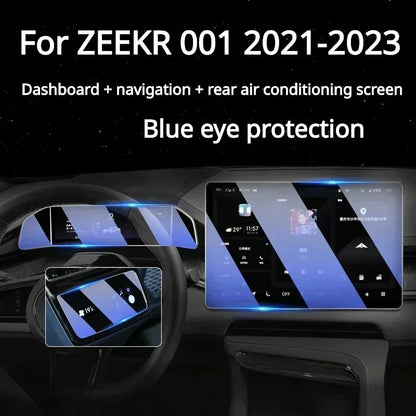 For ZEEKR 001 2023 2022 Tempered Glass Car Interior Navigation Entertainment Media Touch Center Display Screen Protective Film.