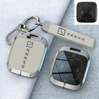 Zeekr 7X 001 007 009 X Keychain Car Remote Control Zinc Alloy Leather Key Case Cover