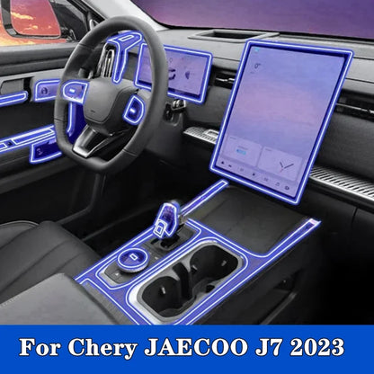 For Chery JAECOO J7 2023Equator Sport Car Interior Accessories Door Center Console Media Dashboard Navigation TPU Protector Film