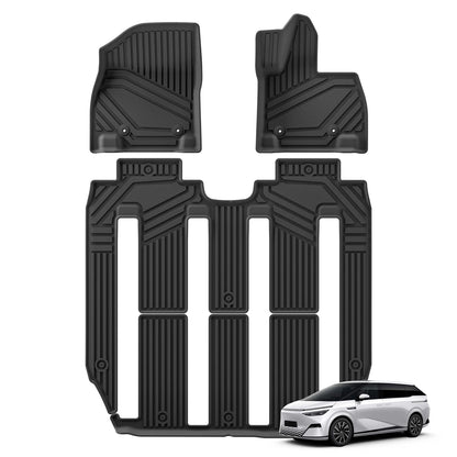 RHD for Xpeng X9 Car Floor Mats Cargo Liner Trunk Pad
