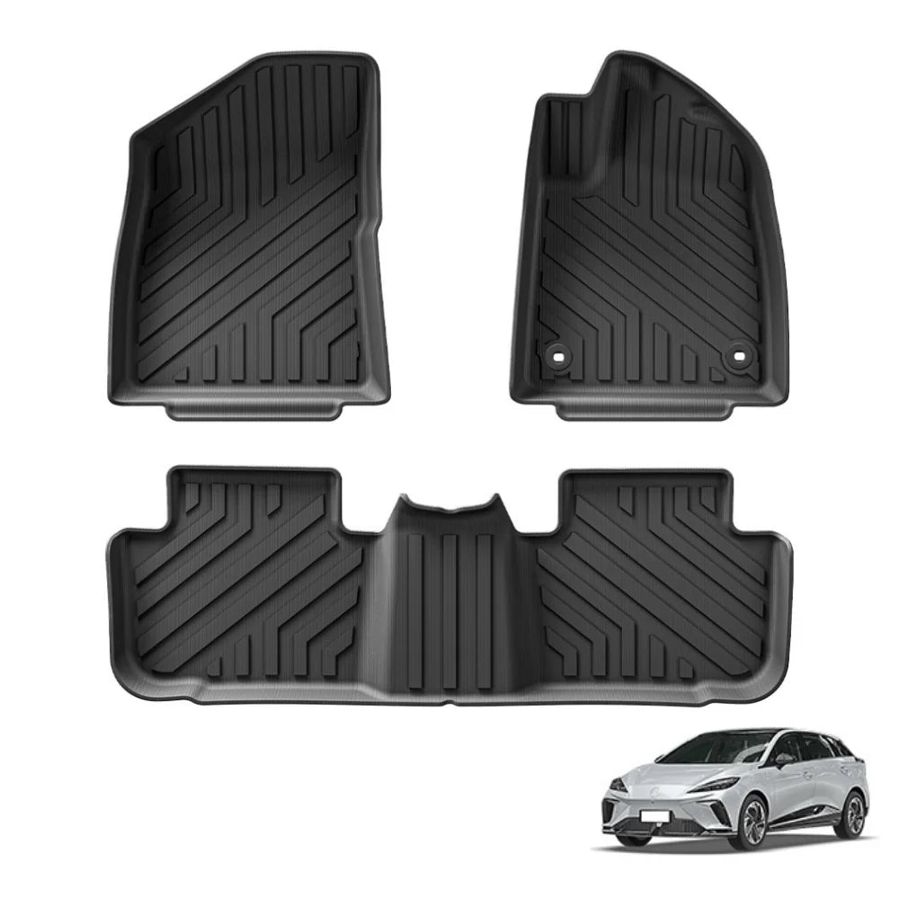 for MG 4 MG4 EV 2022 2023 2024 Car Floor Mats Trunk Pad TPE 3D Foot Pad All Weather Auto Accessories Black