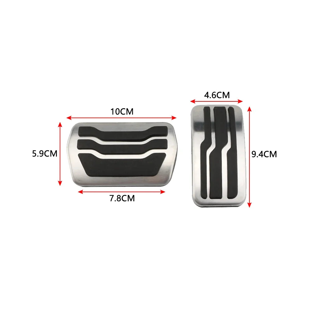 AT MT Stainless Steel Fuel Pedal Brake Pedals Rest Pedal Set Cover for Ford Focus 2 3 4 MK2 MK3 MK4 St Rs 2005 - 2018 Acc.