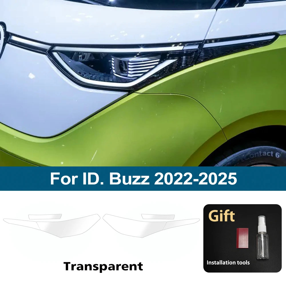 Volkswagen ID. Buzz Smoke Black Car Headlight Protective Film TPU PPF