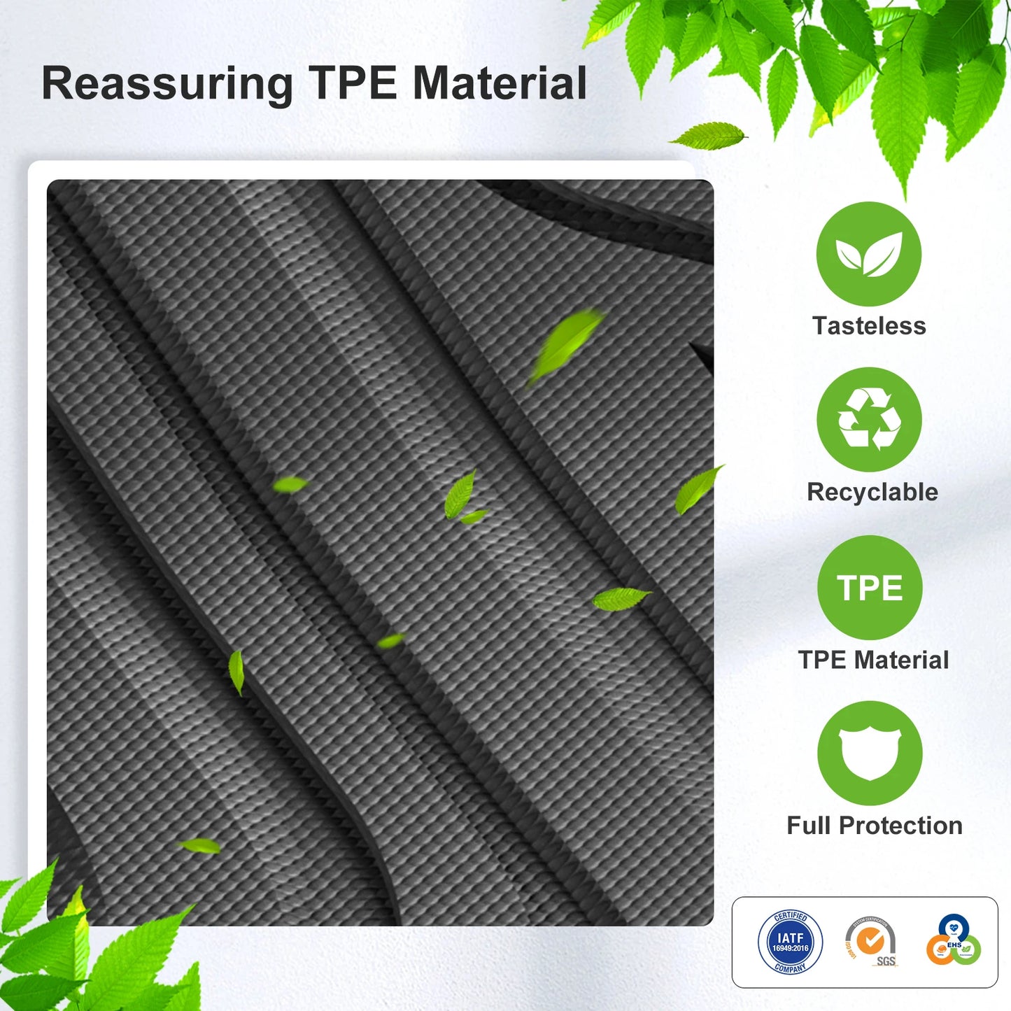 RHD for MG ZS EV 2023 2024 2025 TPE 3D Car Floor Mats Cargo Liner Pad Waterproof All Weather Accessories Black