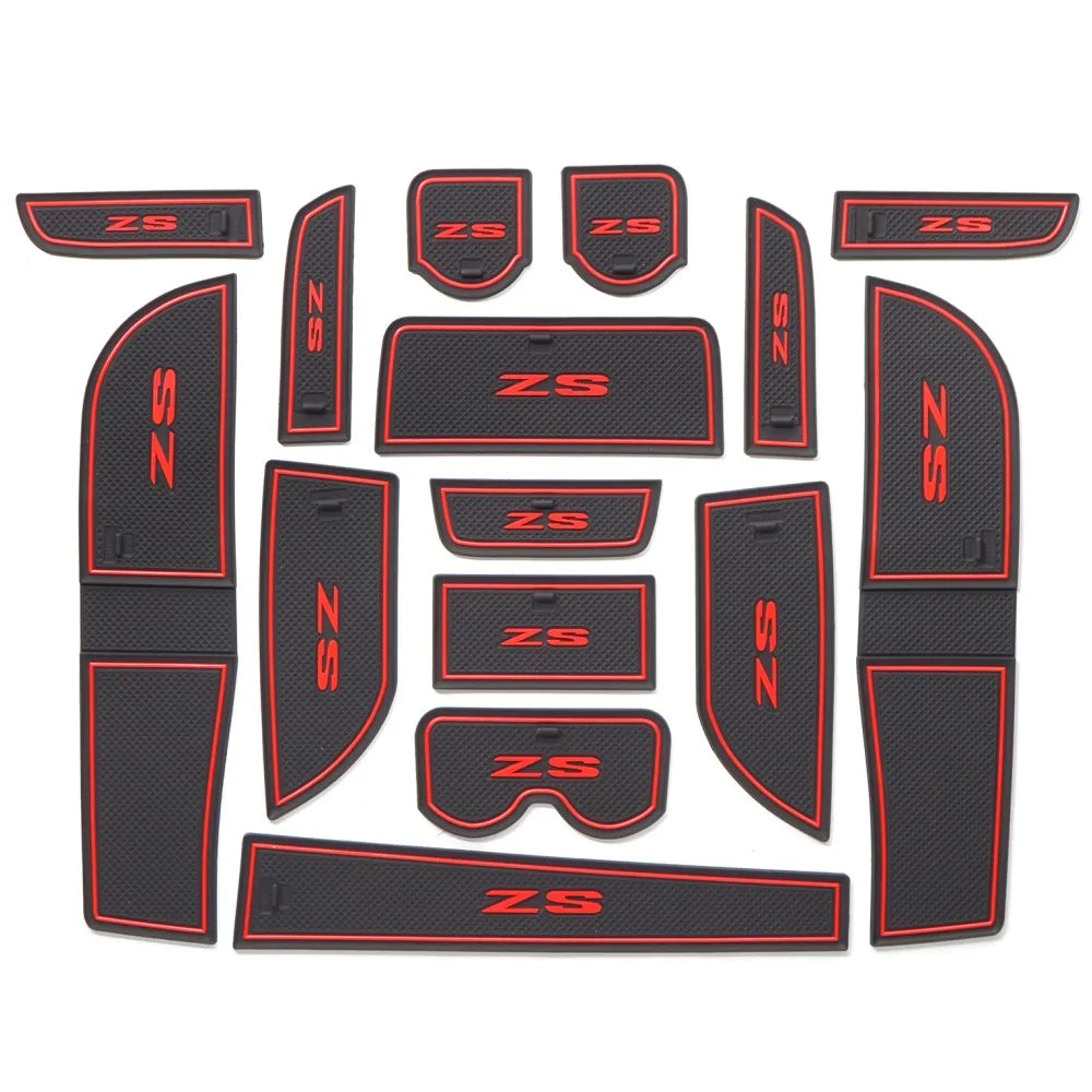 Anti-Slip Car Gate Slot Cup Mat for MG ZS 2017 - 2021 Door Groove Pad Cup Holder Interior Accessories Rubber