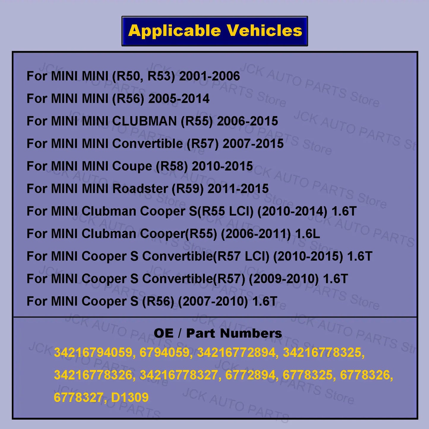 Rear Brake Pad Set For MINI Cooper S Convertible R57 R56 R50 R53 Roadster R59 Coupe R58 34216772894 34216778325 34216778326