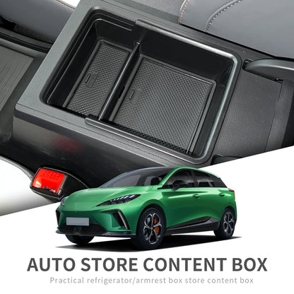 for MG4 MG 4 EV 2022-2024 Central Armrest Storage Box Car Center Console Tray Organizer Tidying Accessories