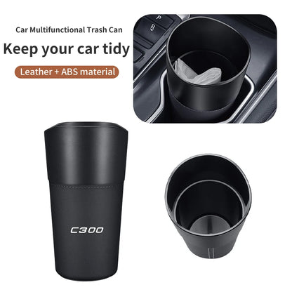 Car Trash Can Mini Leather Wather Cup Sink Organizer For Xpeng P7 G3 G3i G9 P5 X2 N5 F30 H93 Beta 2019 2020 2021 Accessories